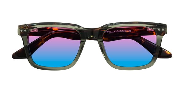 Front of Martia in Transparent Green / Tortoise