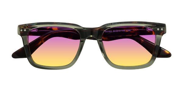 Front of Martia in Transparent Green / Tortoise