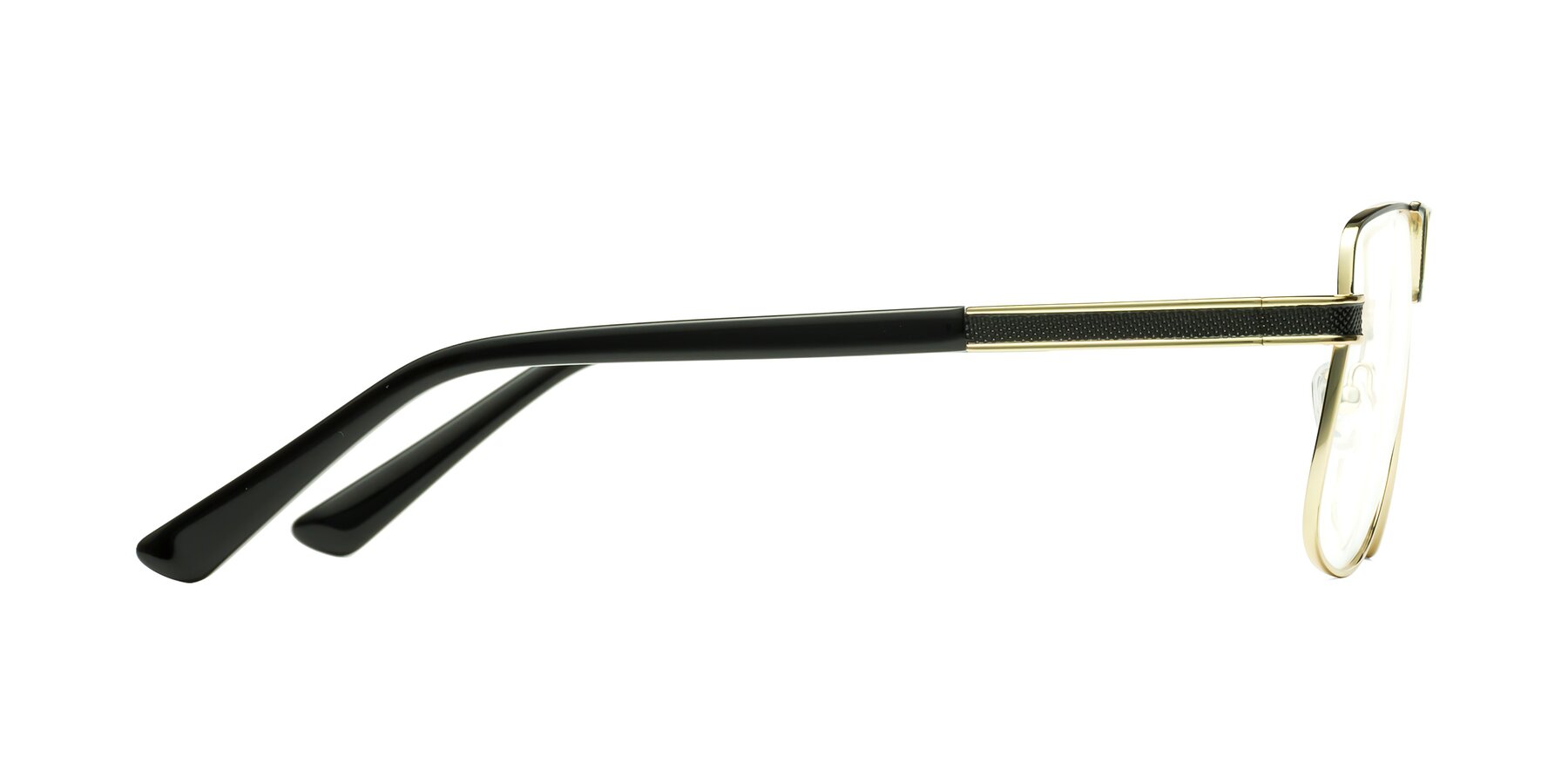 Black / Gold Grandpa Metal Aviator Eyeglasses - Turkey