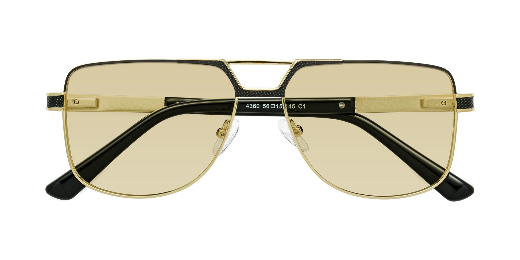 Folded Front of Turkey in Black-Gold with Light Champagne Tinted Lenses