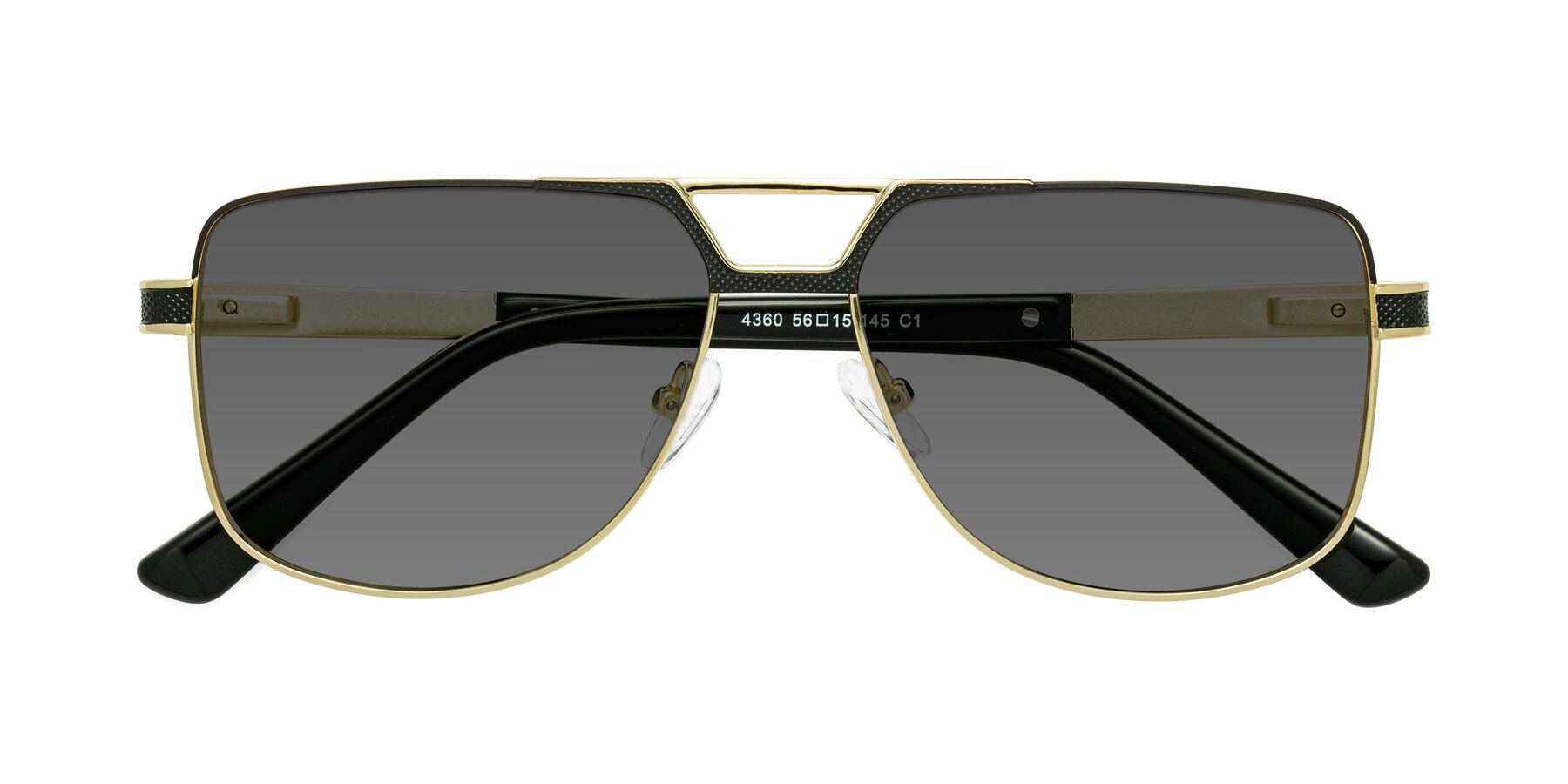 Folded Front of Turkey in Black-Gold with Medium Gray Tinted Lenses