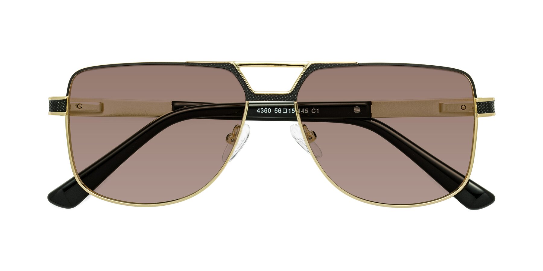 Folded Front of Turkey in Black-Gold with Medium Brown Tinted Lenses