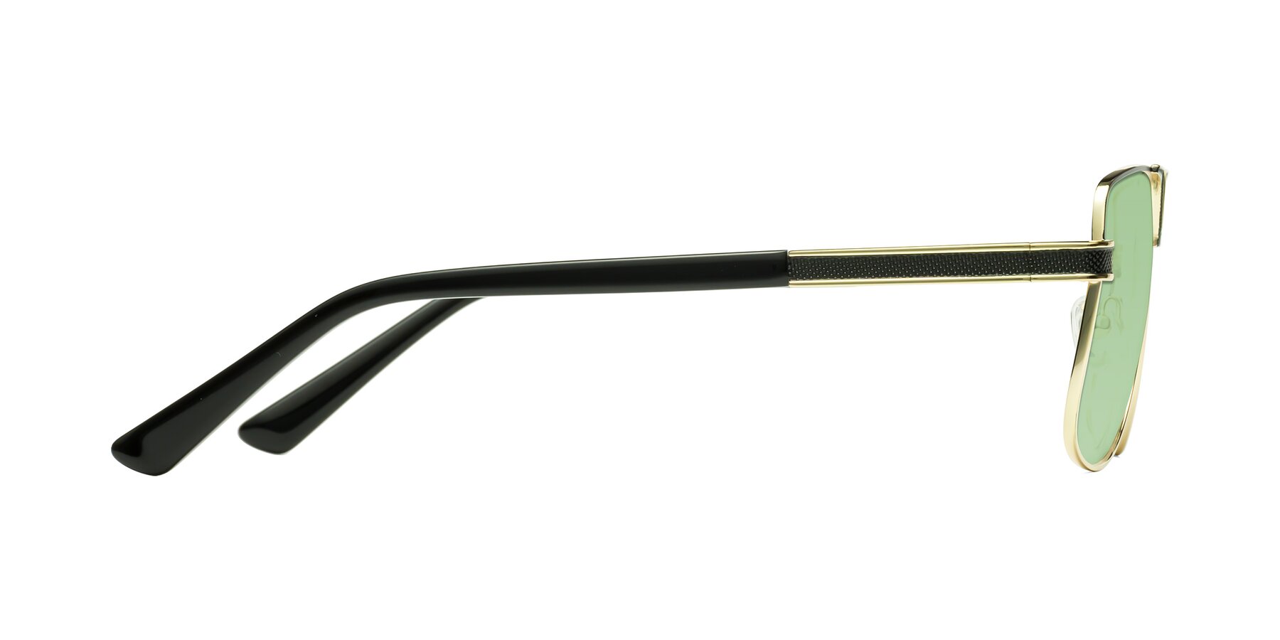 Side of Turkey in Black-Gold with Medium Green Tinted Lenses