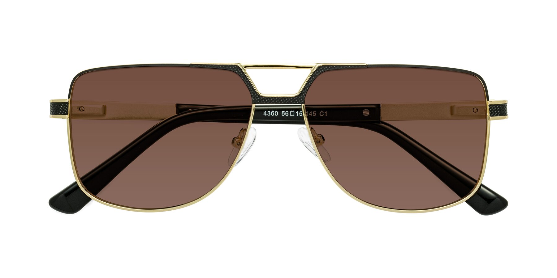 Folded Front of Turkey in Black-Gold with Brown Tinted Lenses