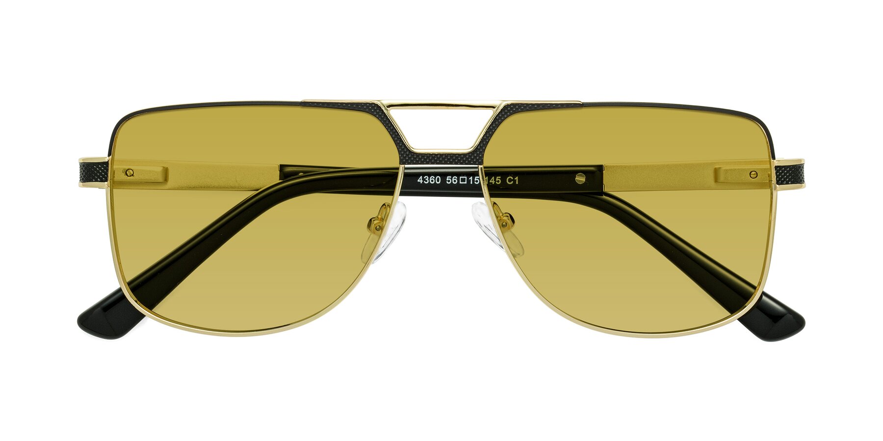 Folded Front of Turkey in Black-Gold with Champagne Tinted Lenses