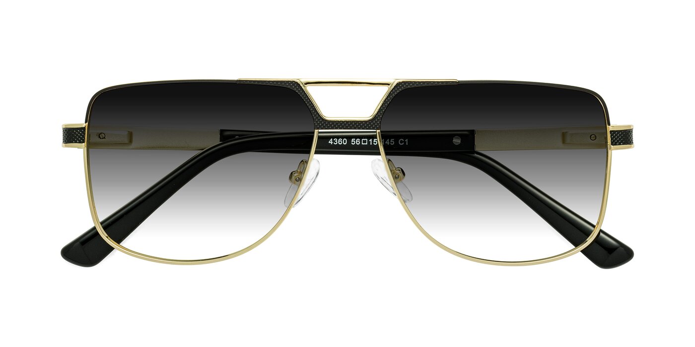 Turkey - Black / Gold Gradient Sunglasses