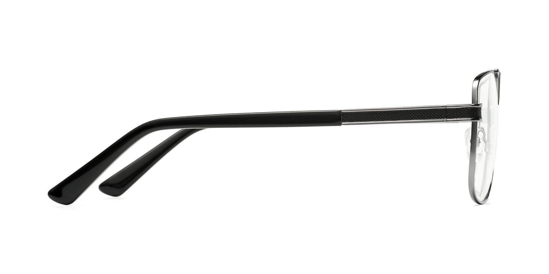 Side of Turkey in Black-Gunmetal with Clear Eyeglass Lenses