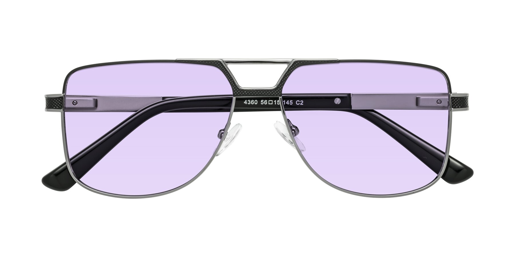 Folded Front of Turkey in Black-Gunmetal with Light Purple Tinted Lenses