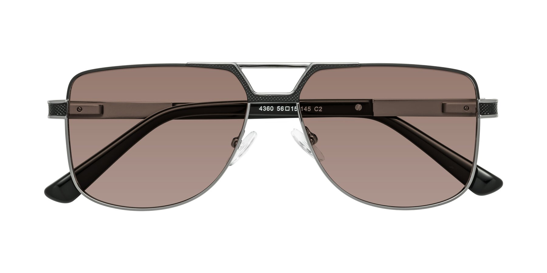 Folded Front of Turkey in Black-Gunmetal with Medium Brown Tinted Lenses