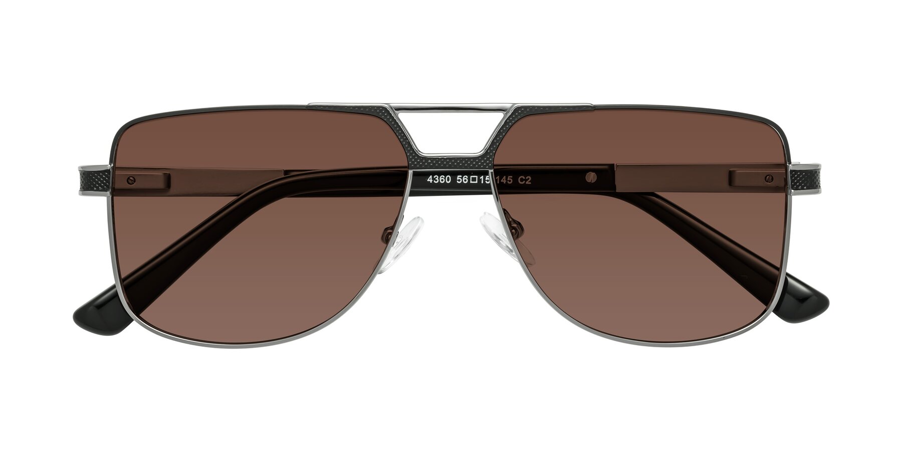 Folded Front of Turkey in Black-Gunmetal with Brown Tinted Lenses