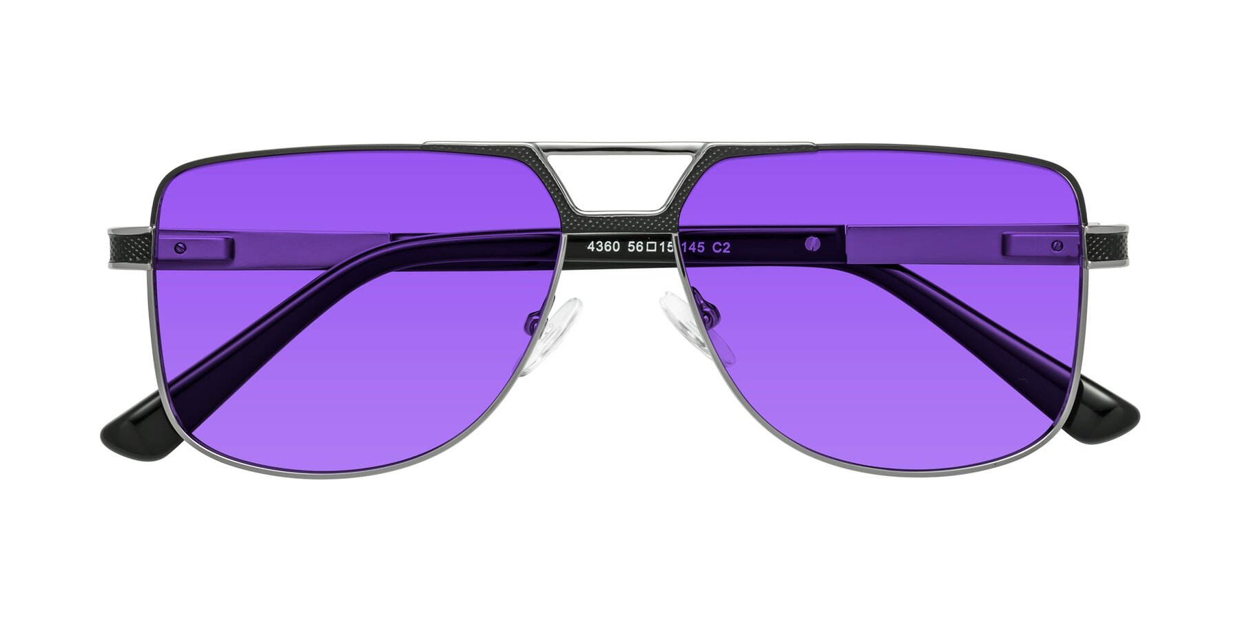 Folded Front of Turkey in Black-Gunmetal with Purple Tinted Lenses