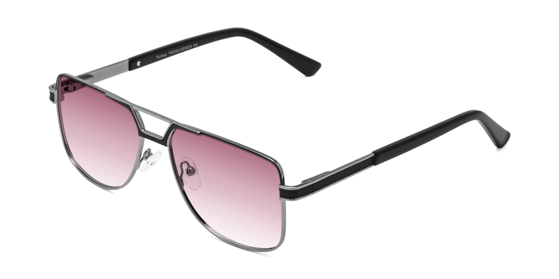 Angle of Turkey in Black-Gunmetal with Wine Gradient Lenses