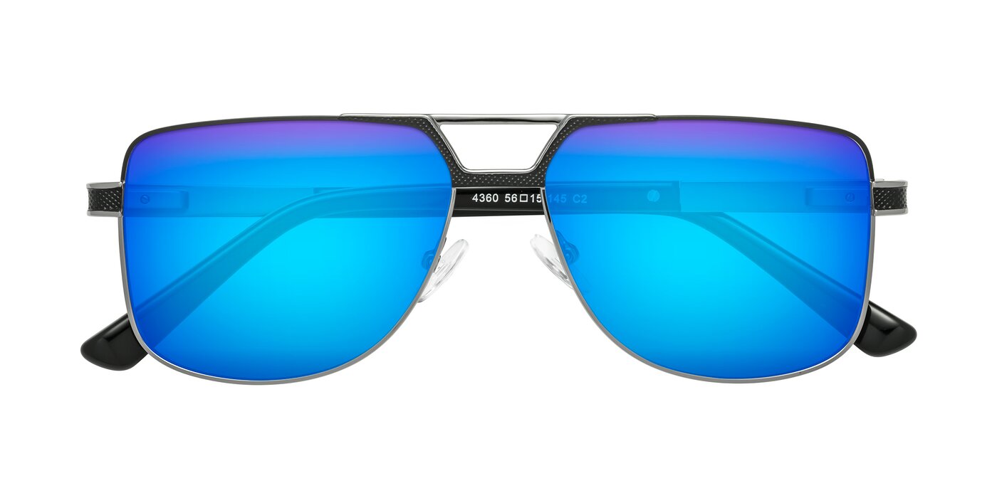 Turkey - Black / Gunmetal Flash Mirrored Sunglasses