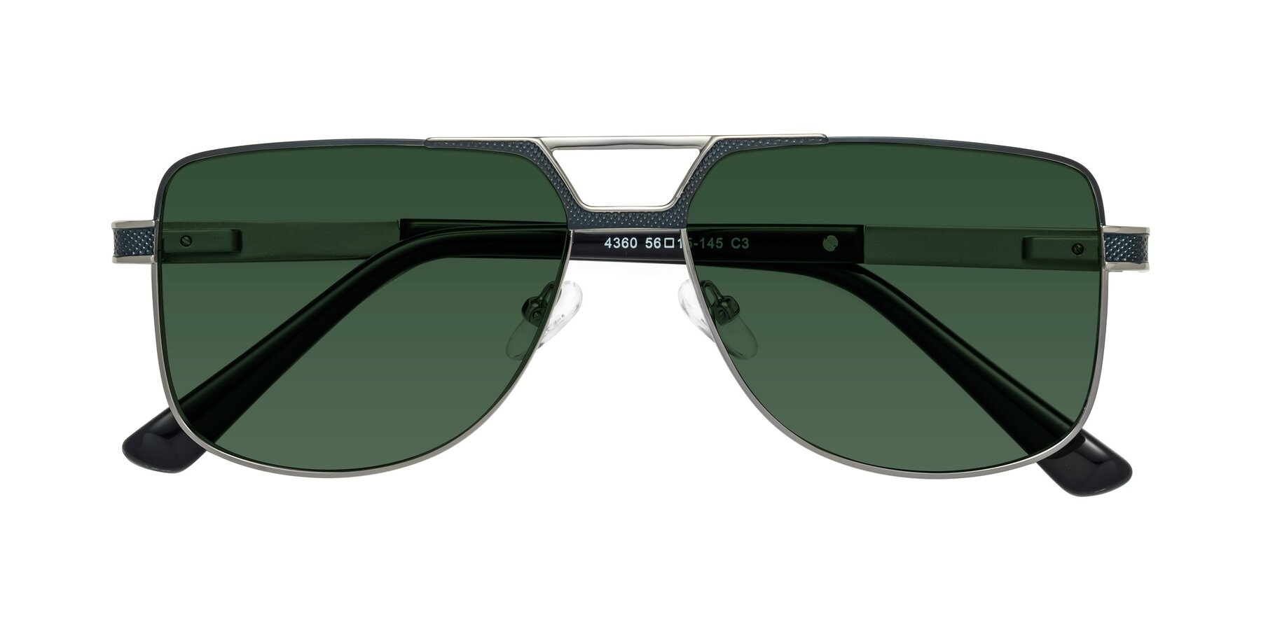 Folded Front of Turkey in Blue-Gunmetal with Green Tinted Lenses