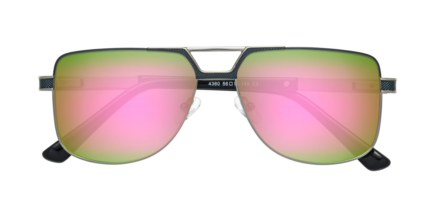 Turkey - Blue/Gunmetal Flash Mirrored Sunglasses