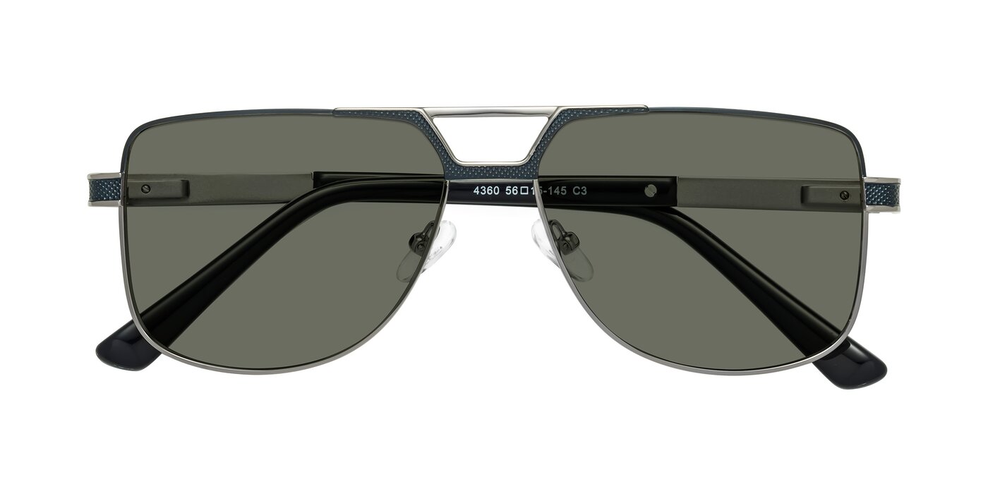 Turkey - Blue/Gunmetal Polarized Sunglasses