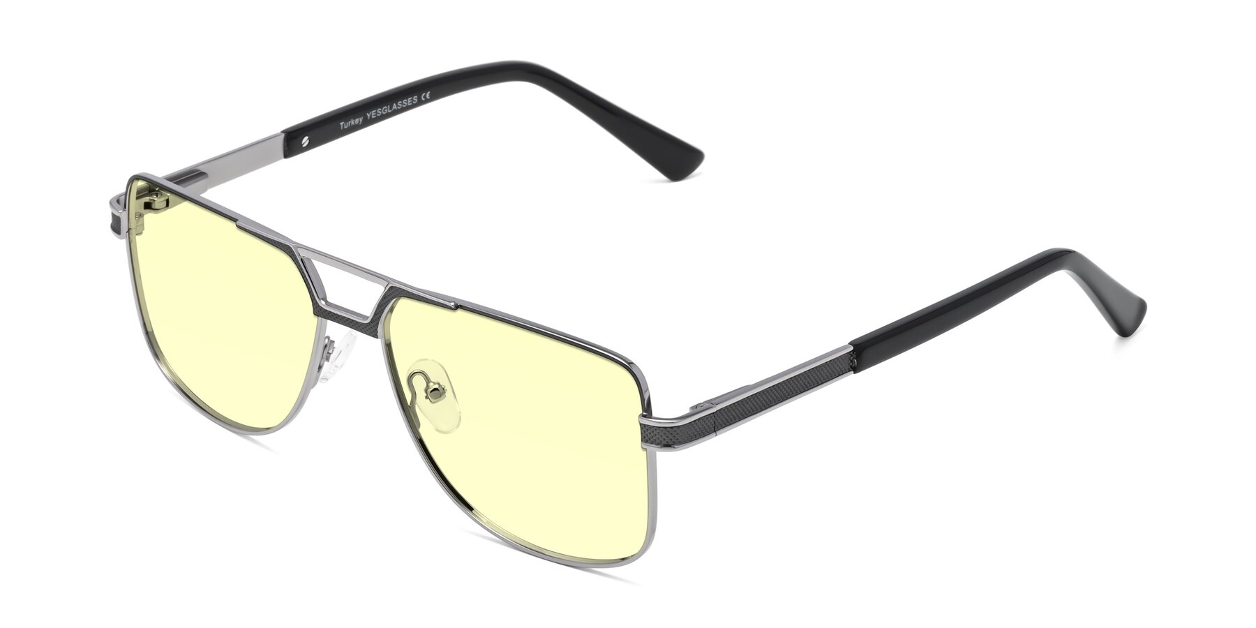 Angle of Turkey in Gray-Gunmetal with Light Yellow Tinted Lenses