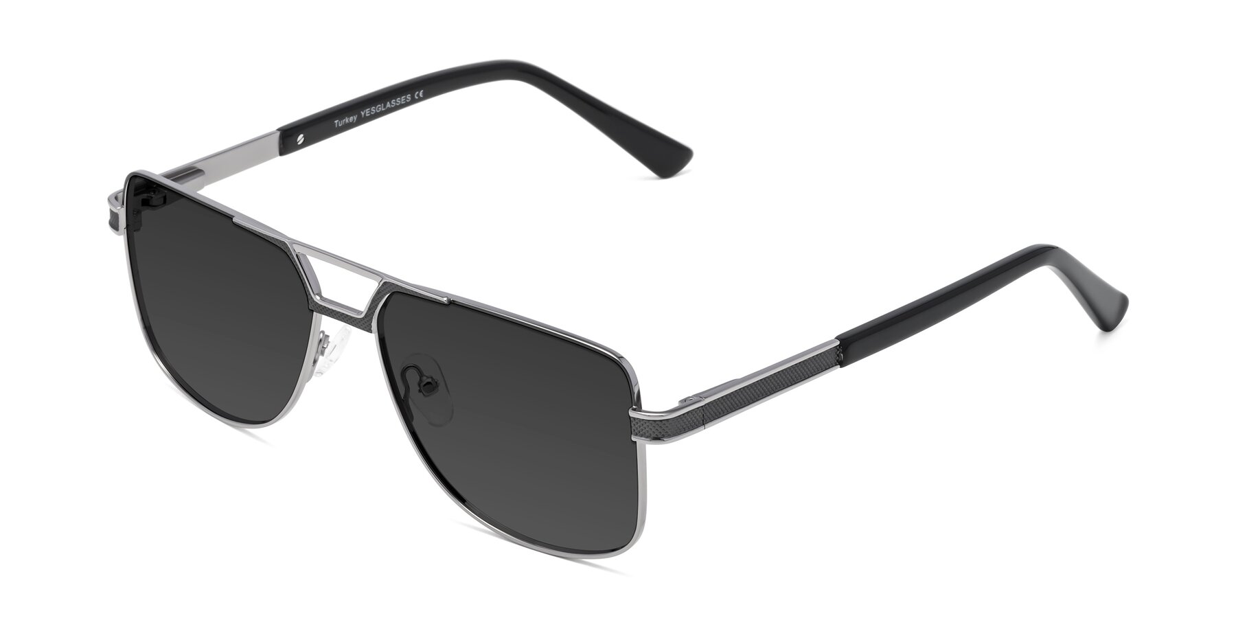 Angle of Turkey in Gray-Gunmetal with Gray Tinted Lenses