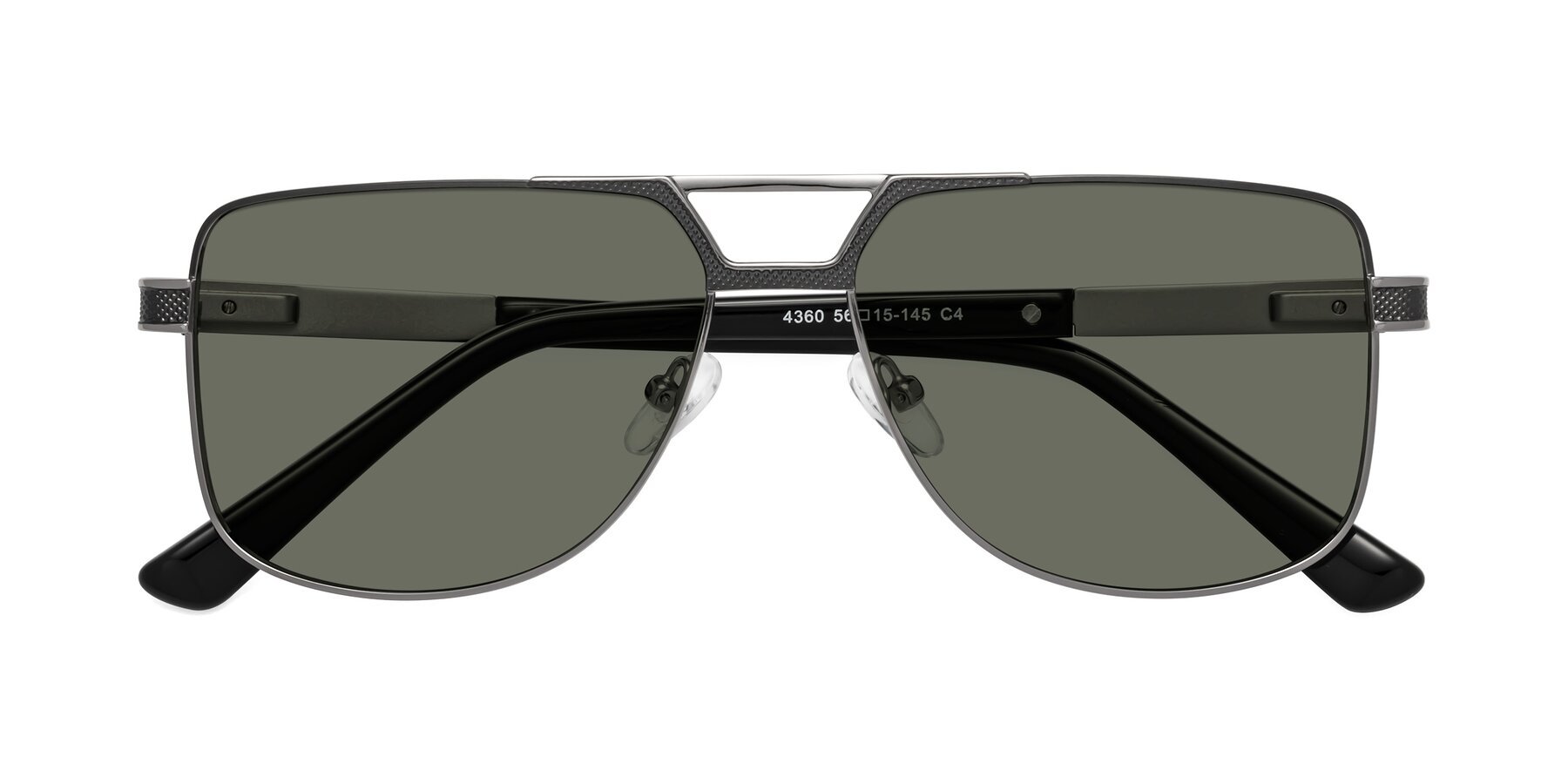 Folded Front of Turkey in Gray-Gunmetal with Gray Polarized Lenses