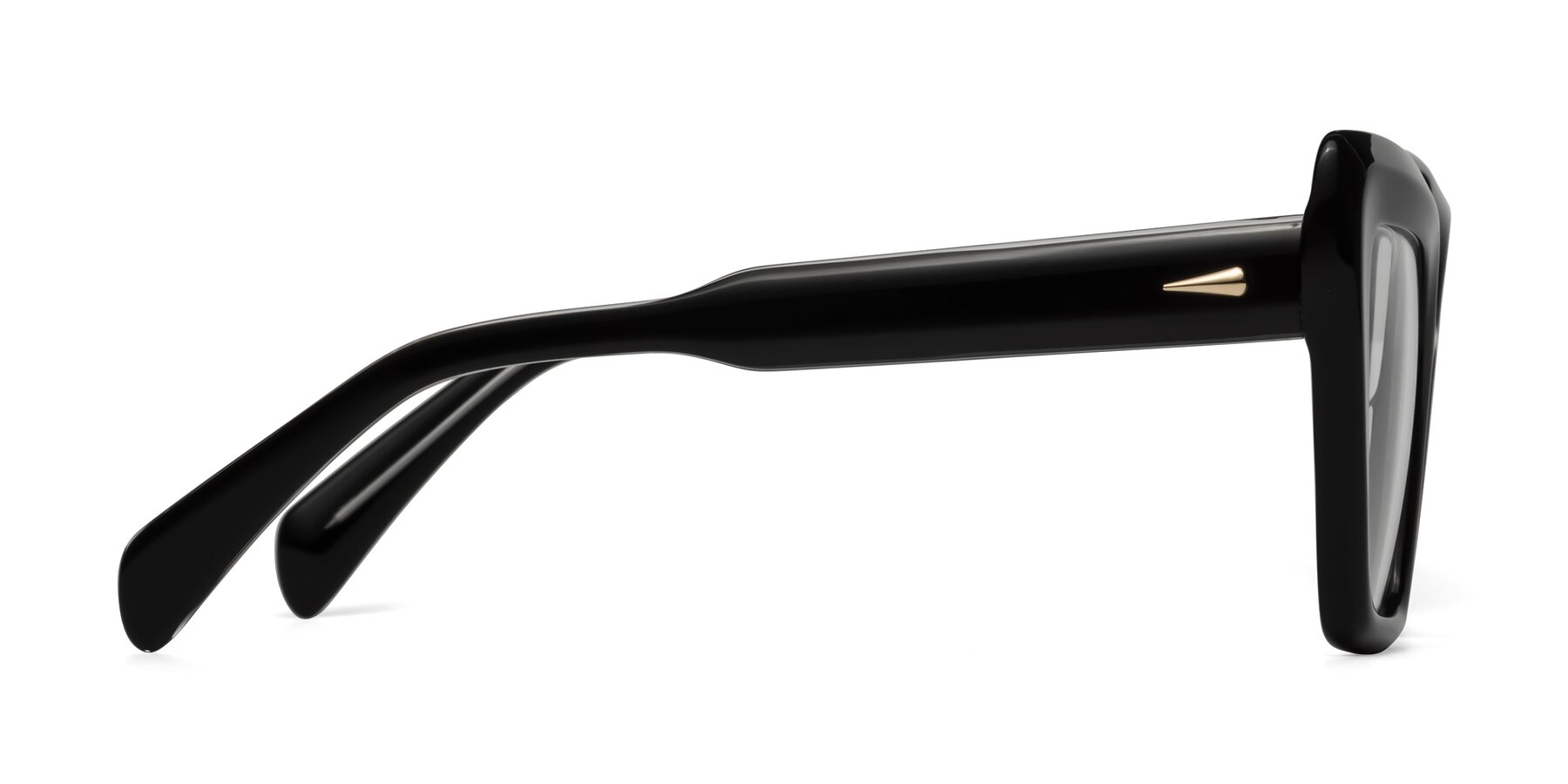 Side of Swan in Black with Clear Eyeglass Lenses