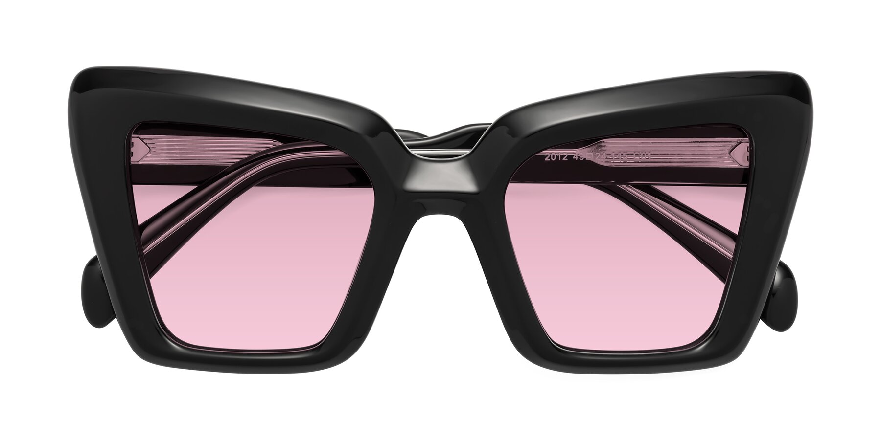 Folded Front of Swan in Black with Light Wine Tinted Lenses