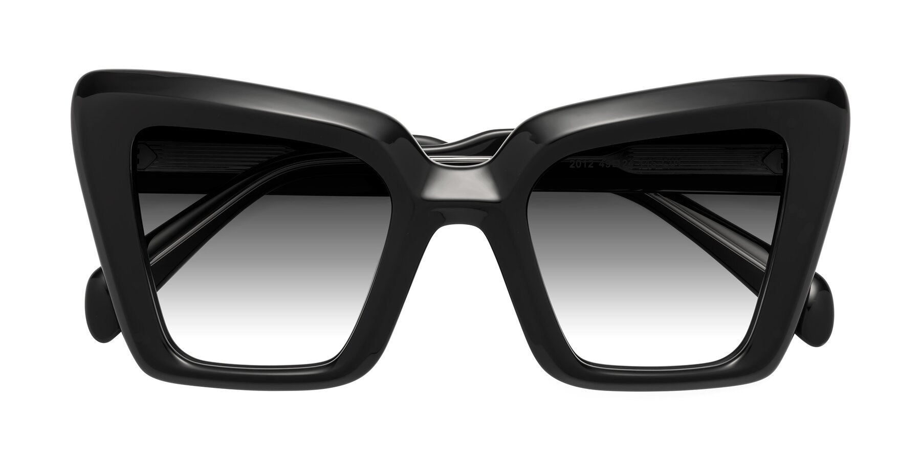 Folded Front of Swan in Black with Gray Gradient Lenses