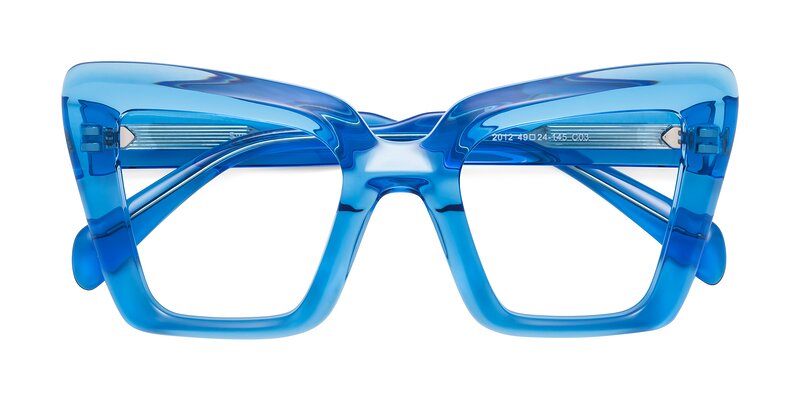 Swan - Crystal Blue Eyeglasses