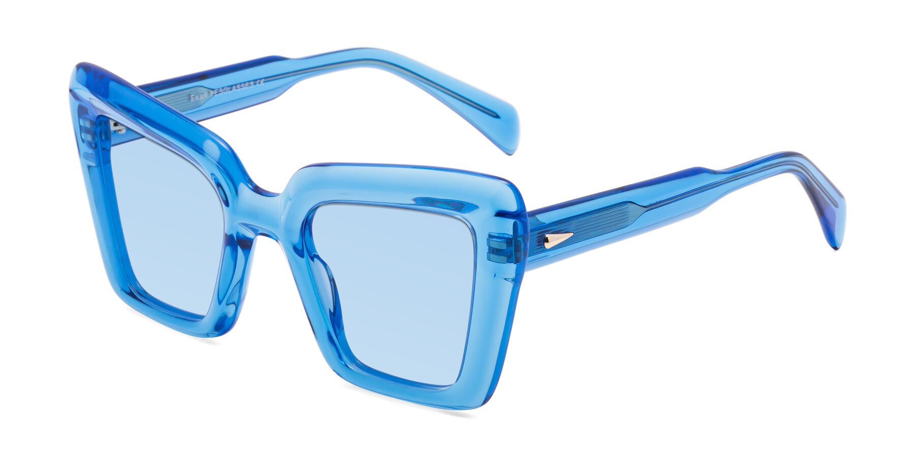 Angle of Swan in Crystal Blue with Light Blue Tinted Lenses