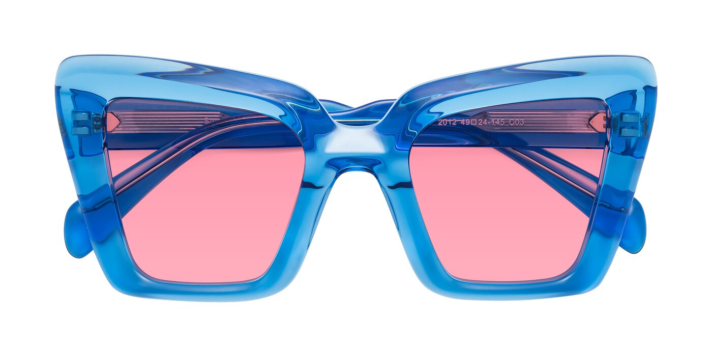 Swan - Crystal Blue Tinted Sunglasses