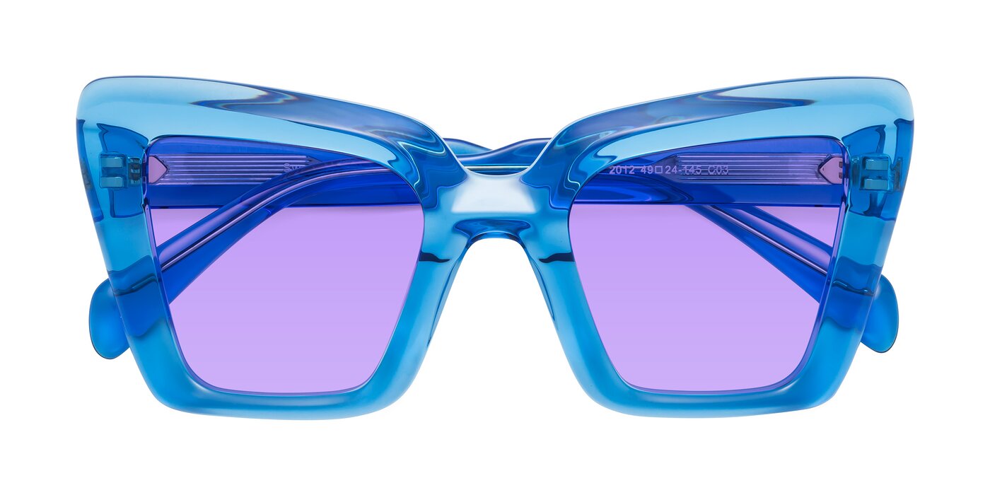 Swan - Crystal Blue Tinted Sunglasses