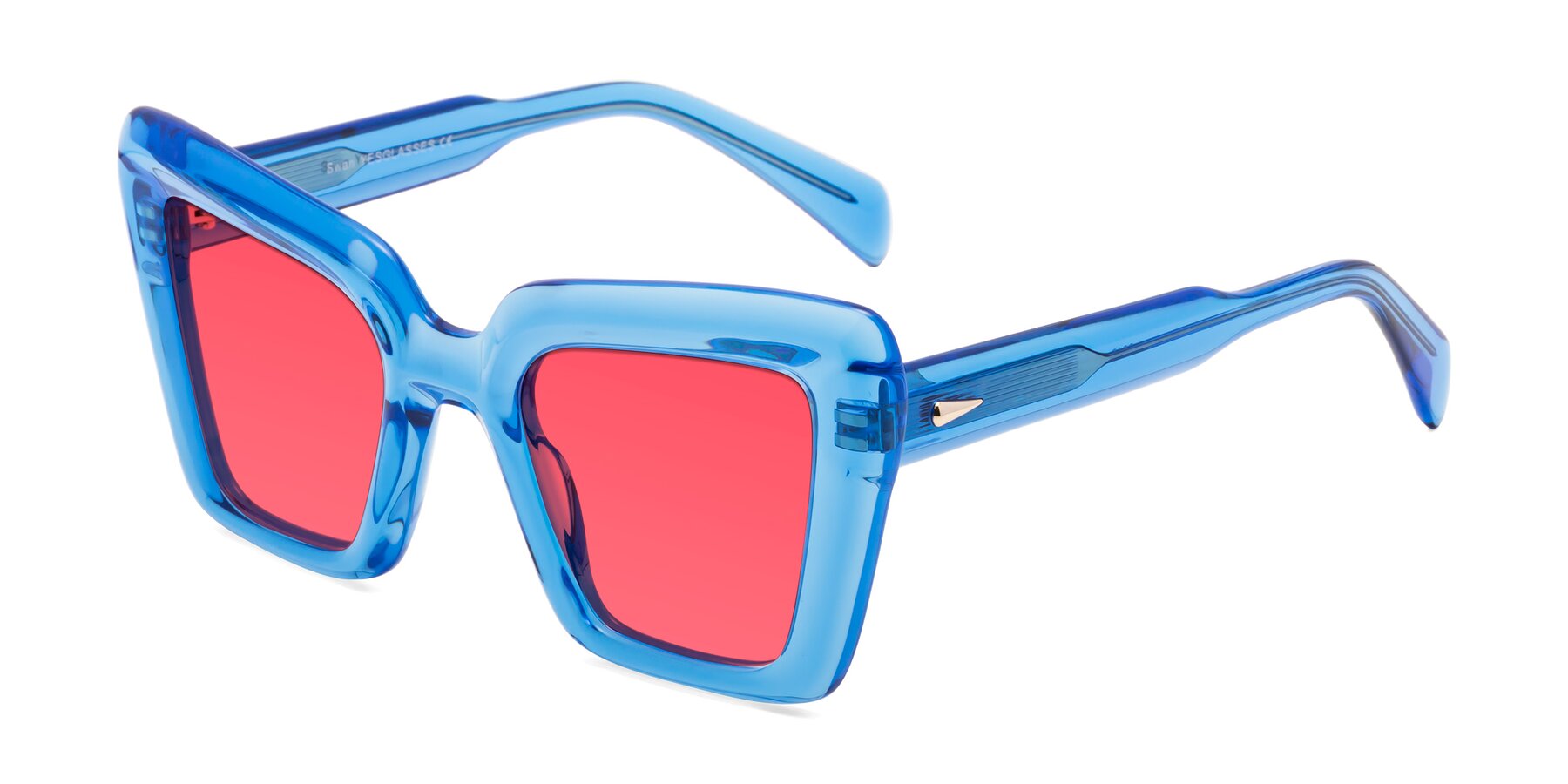 Angle of Swan in Crystal Blue with Red Tinted Lenses