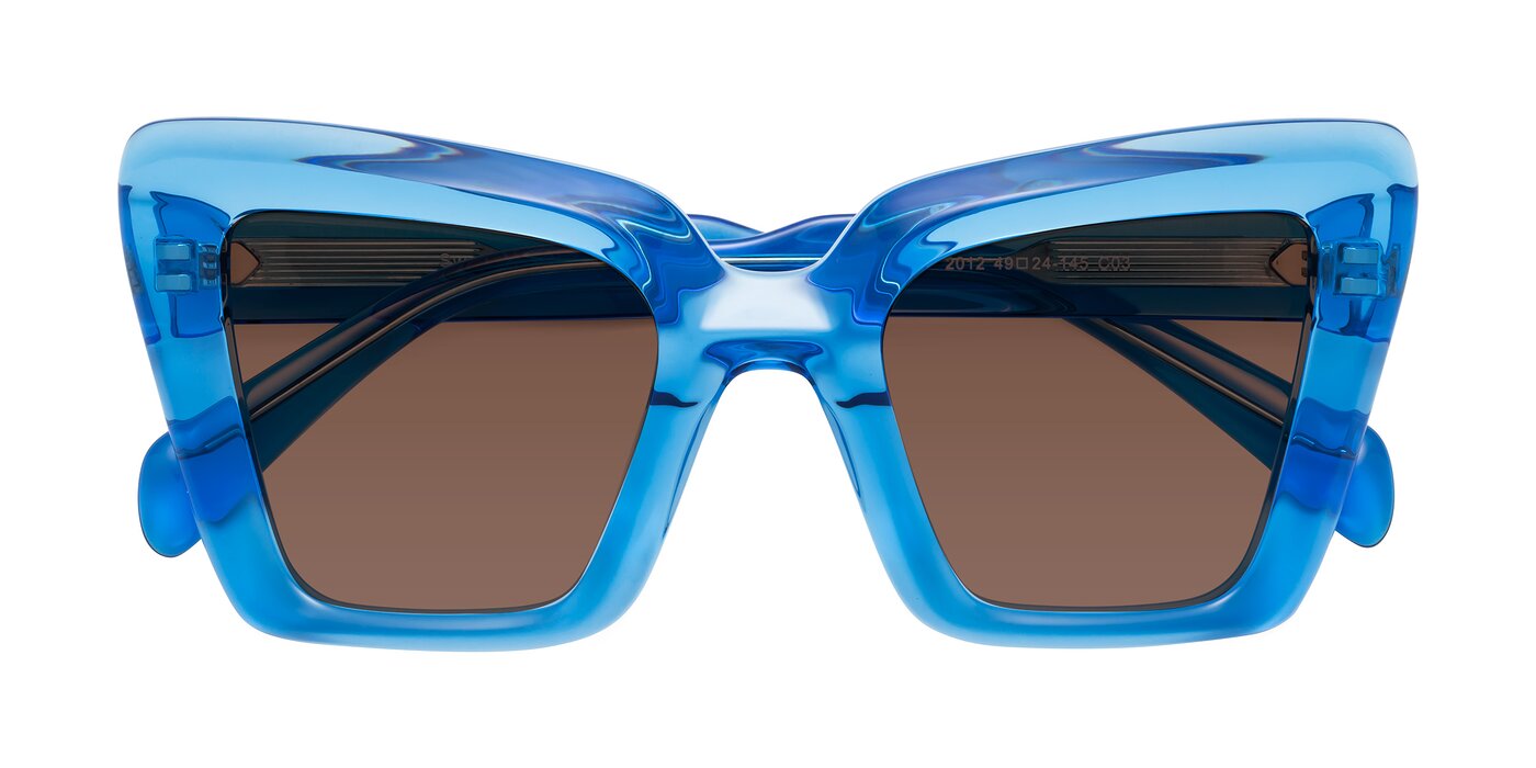 Swan - Crystal Blue Tinted Sunglasses