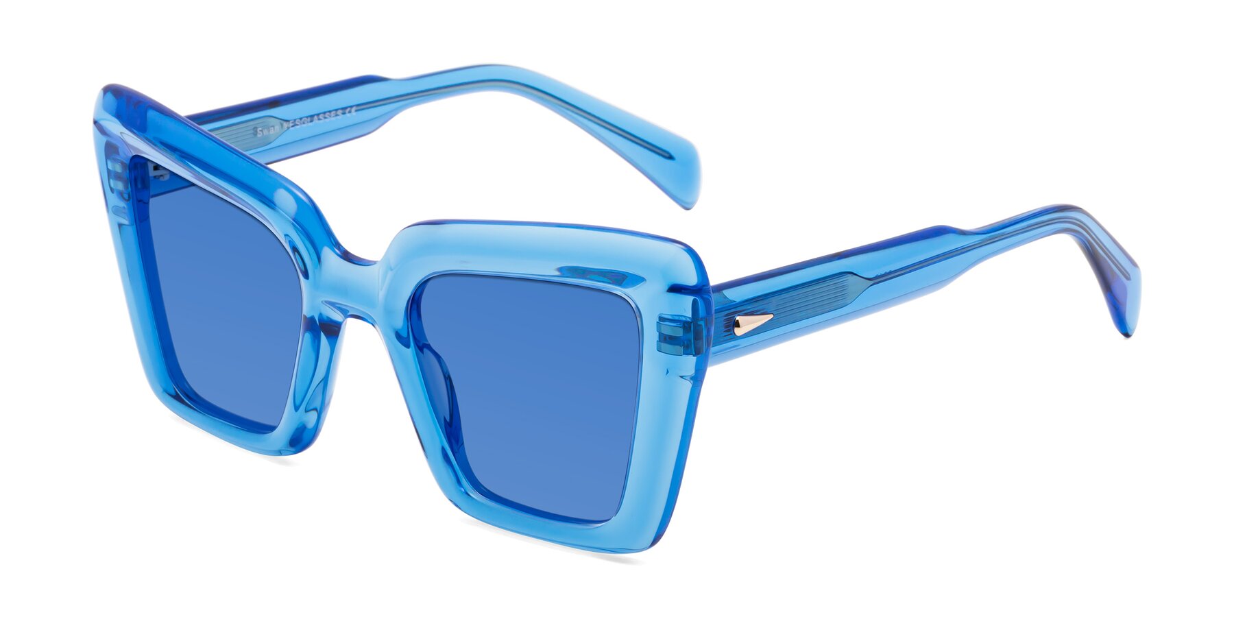 Angle of Swan in Crystal Blue with Blue Tinted Lenses