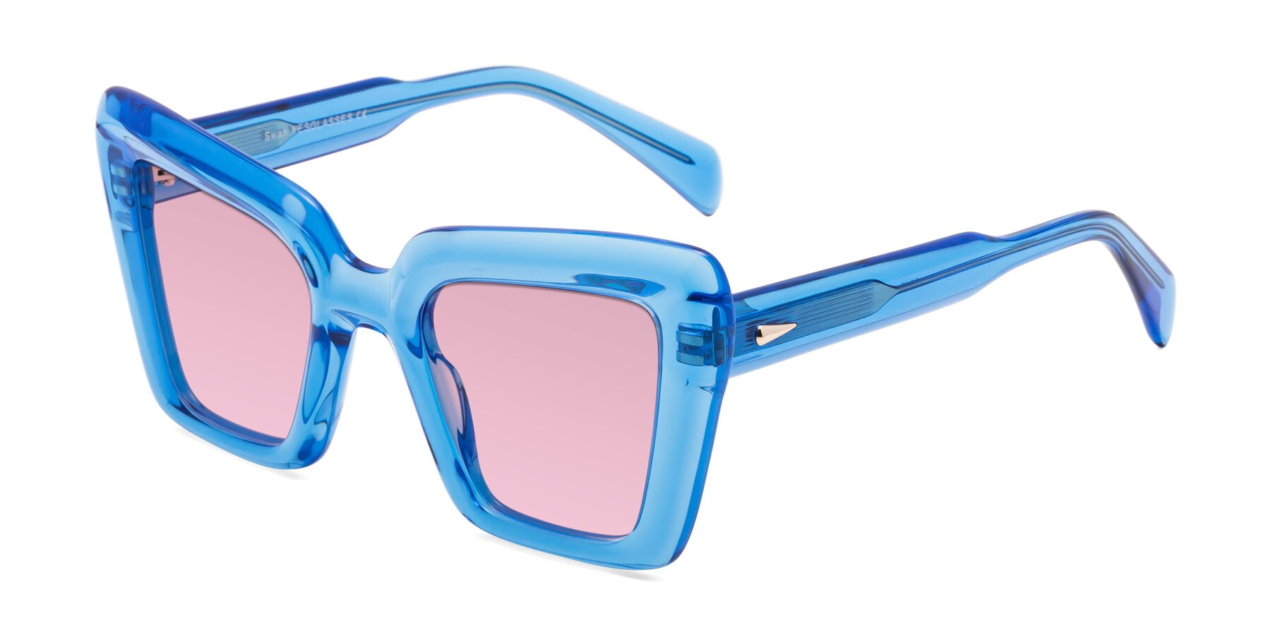 Angle of Swan in Crystal Blue with Light Wine Tinted Lenses