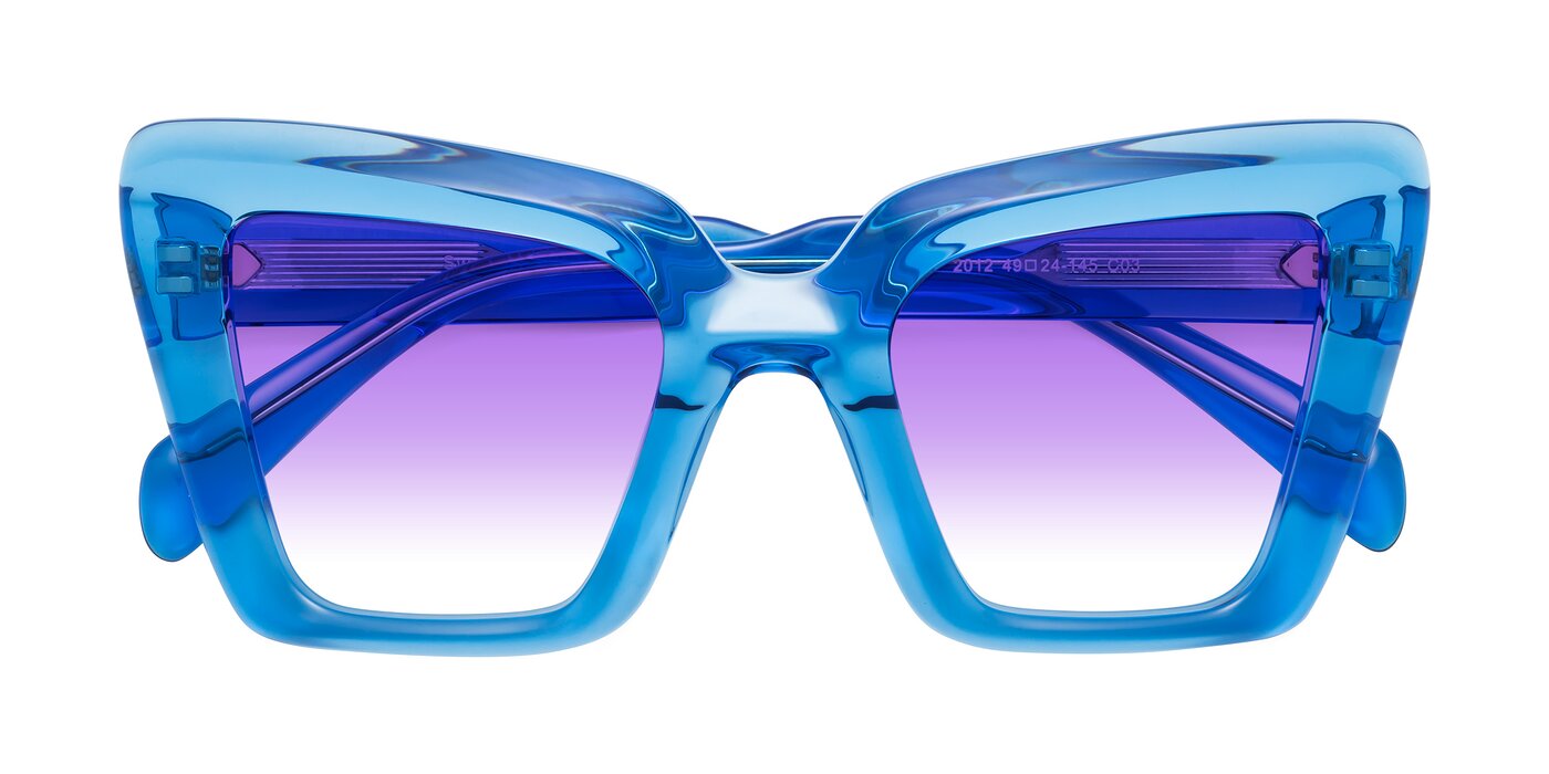 Swan - Crystal Blue Gradient Sunglasses