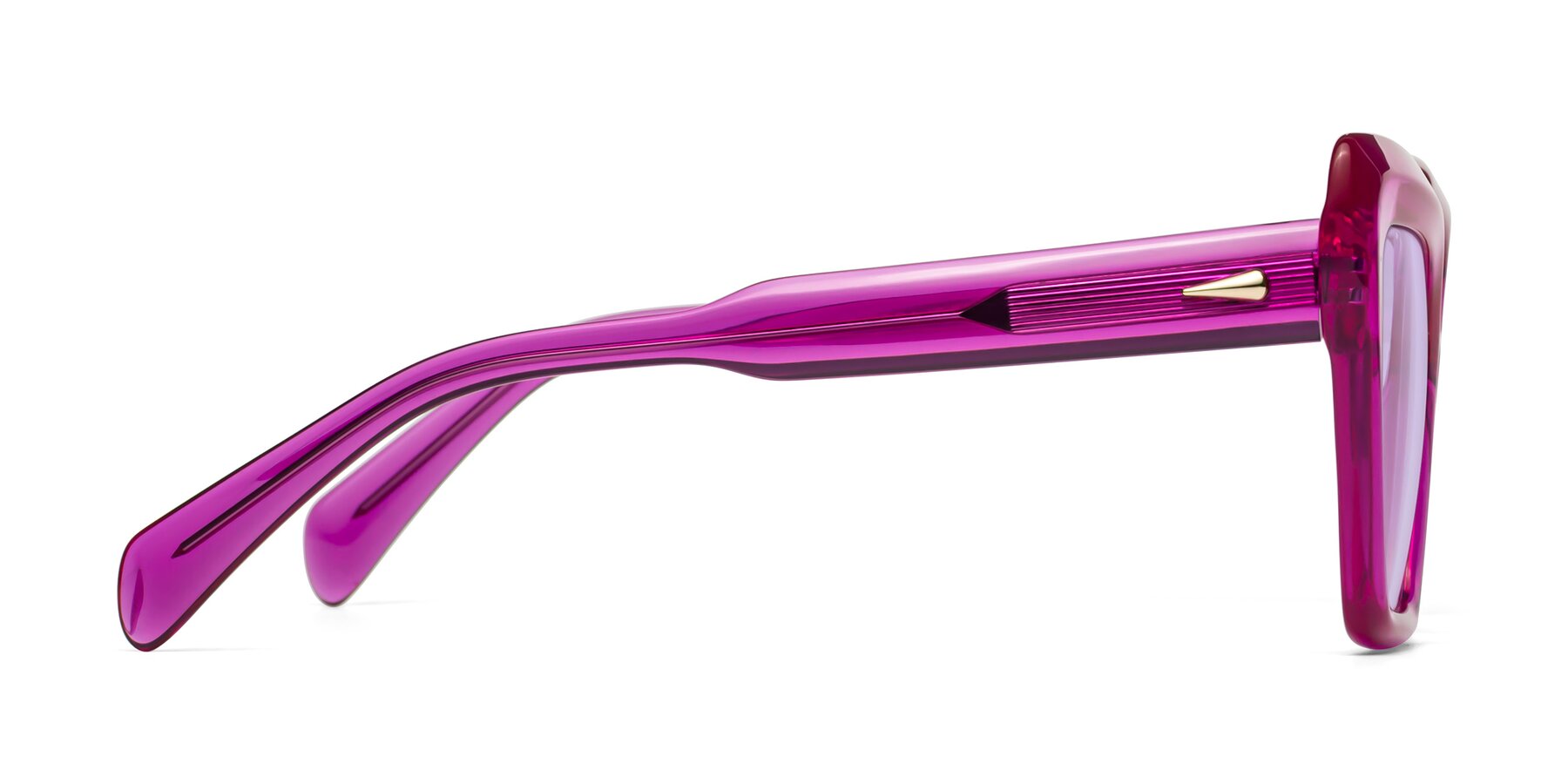Side of Swan in Crystal Purple with Light Purple Tinted Lenses
