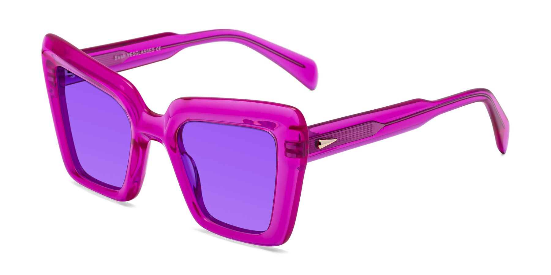 Angle of Swan in Crystal Purple with Purple Tinted Lenses