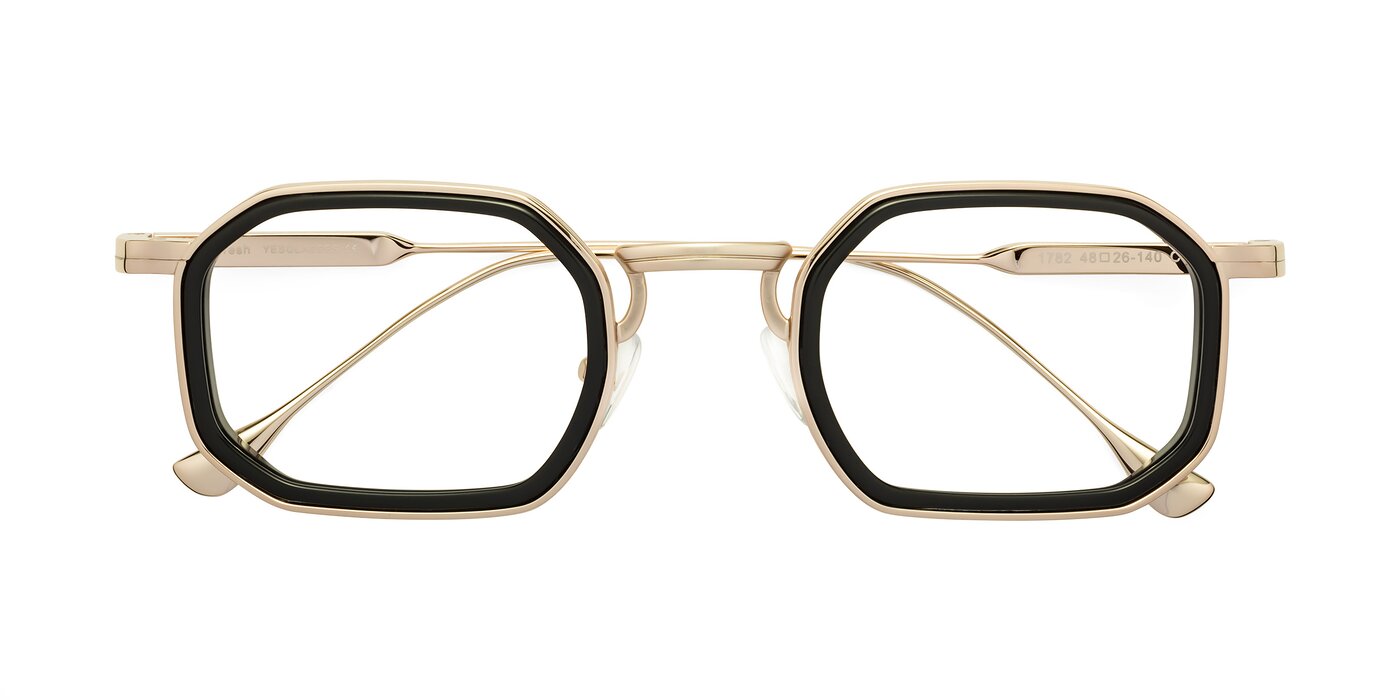 Fresh - Black / Gold Eyeglasses