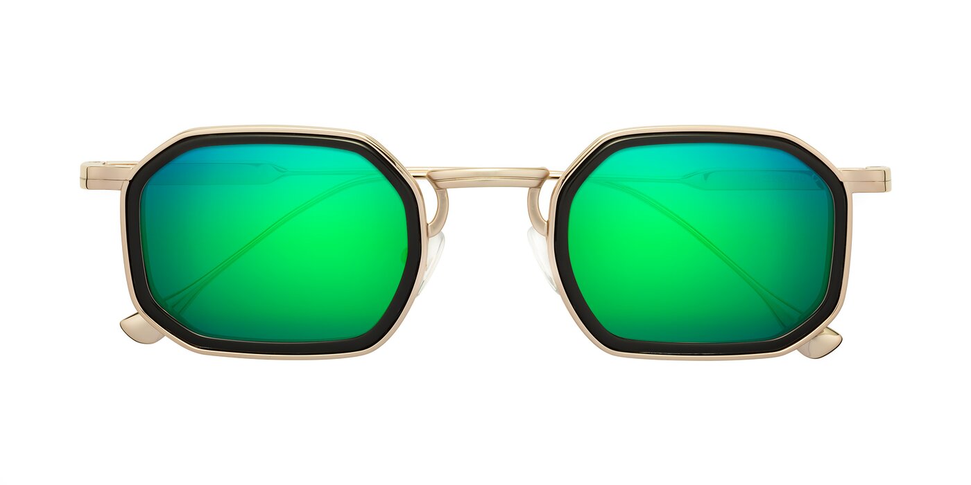 Fresh - Black/Gold Flash Mirrored Sunglasses