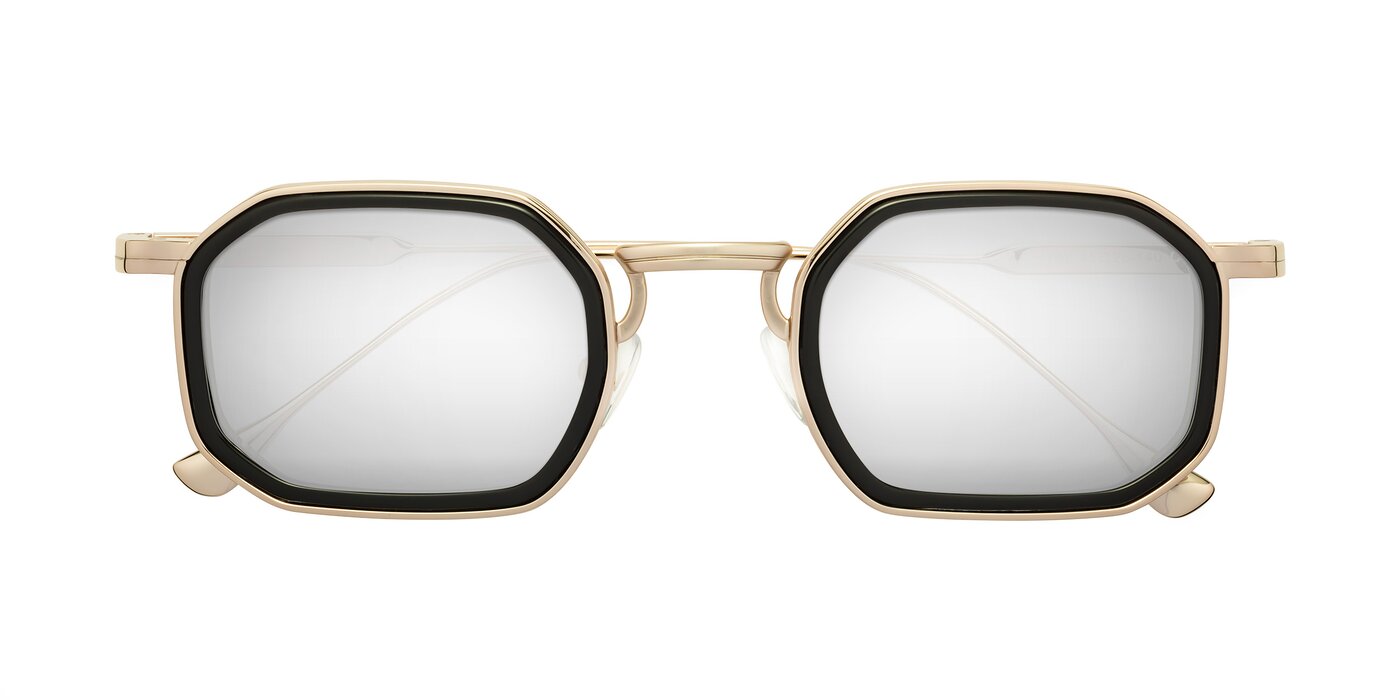 Fresh - Black/Gold Flash Mirrored Sunglasses