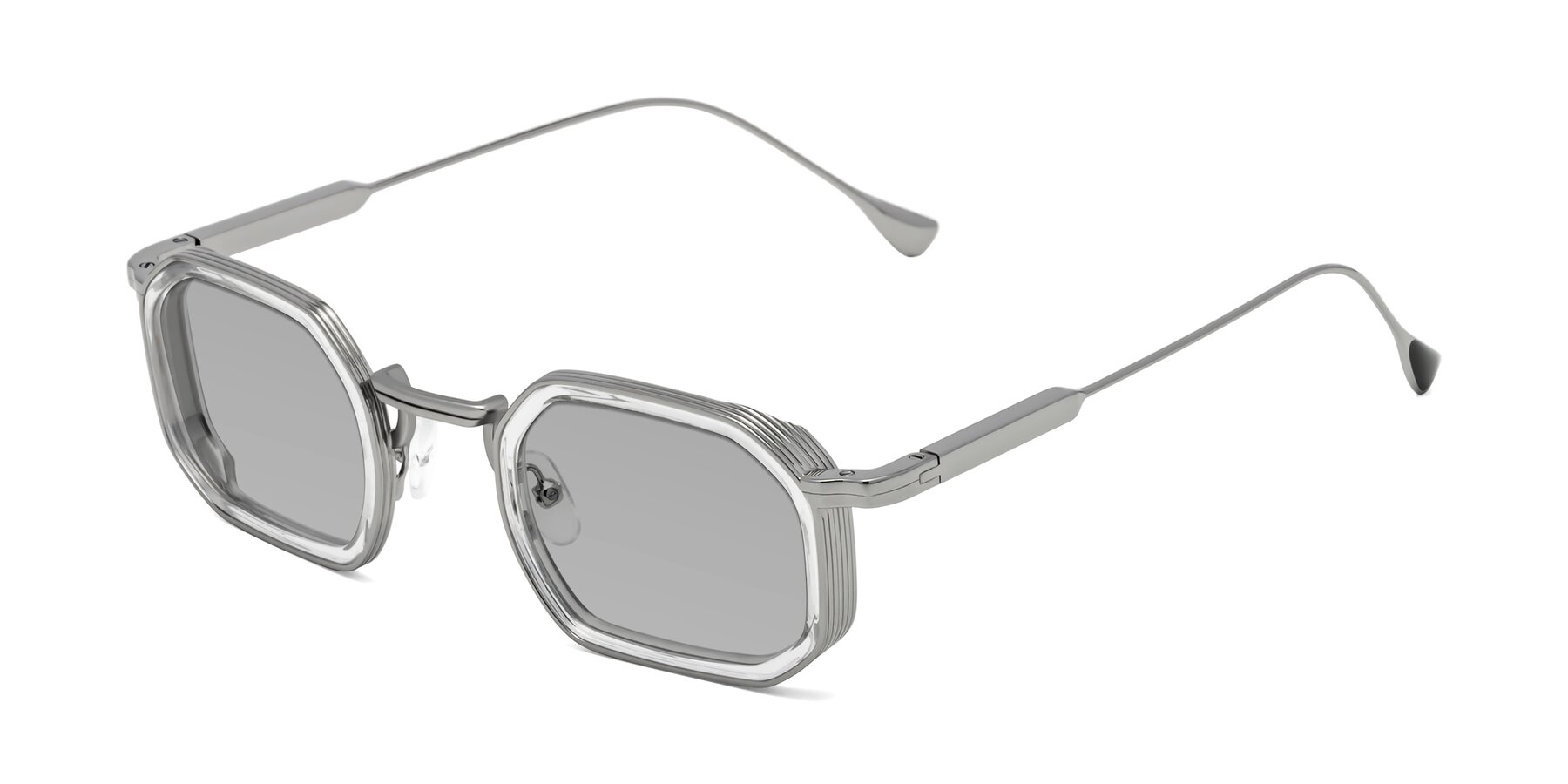 Angle of Fresh in Clear-Silver with Light Gray Tinted Lenses