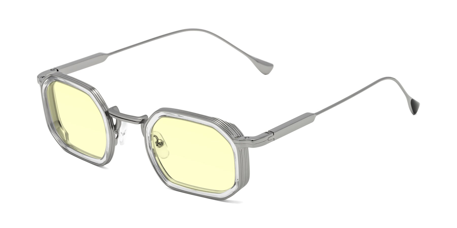 Angle of Fresh in Clear-Silver with Light Yellow Tinted Lenses