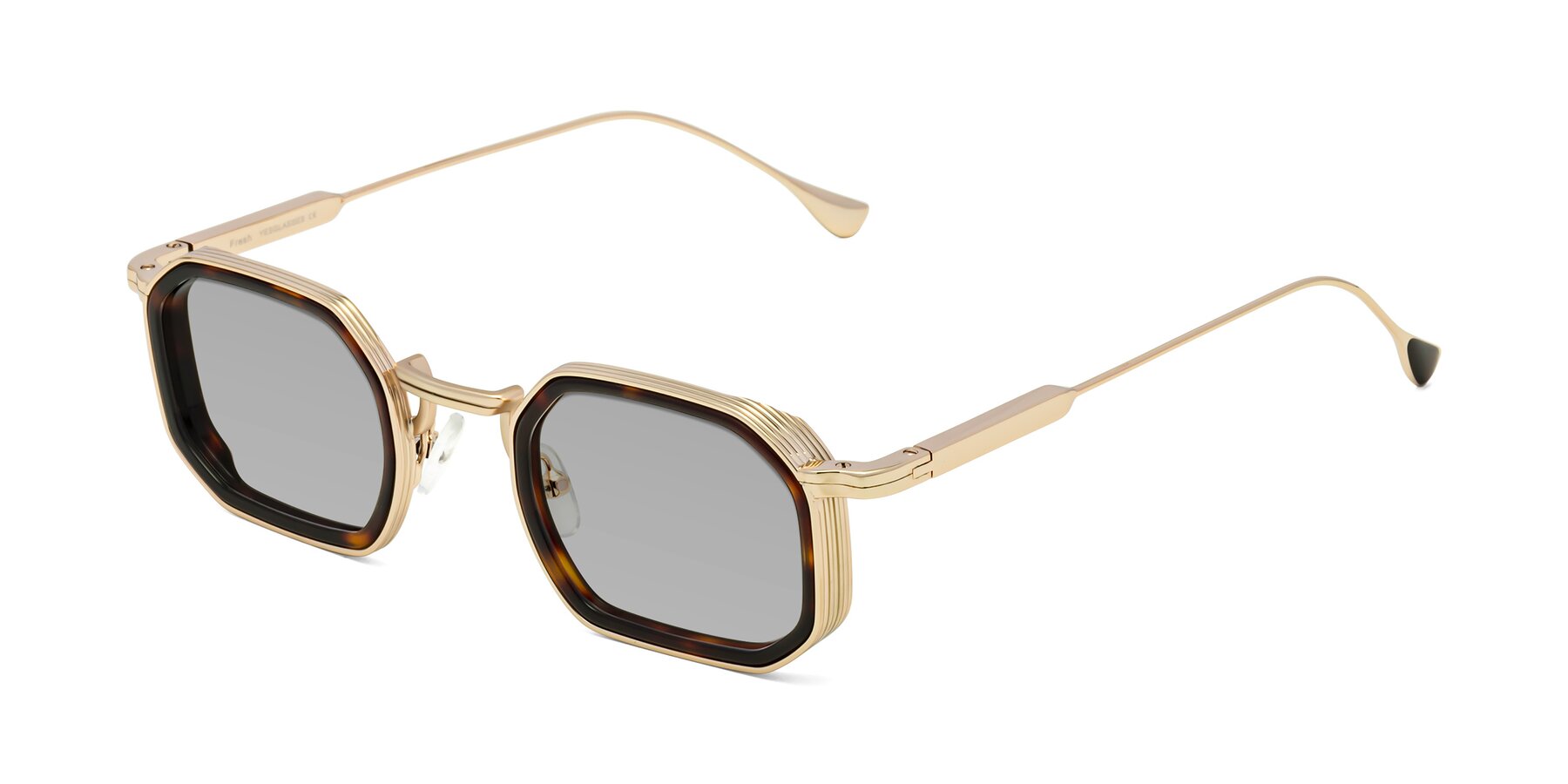 Angle of Fresh in Tortoise-Gold with Light Gray Tinted Lenses