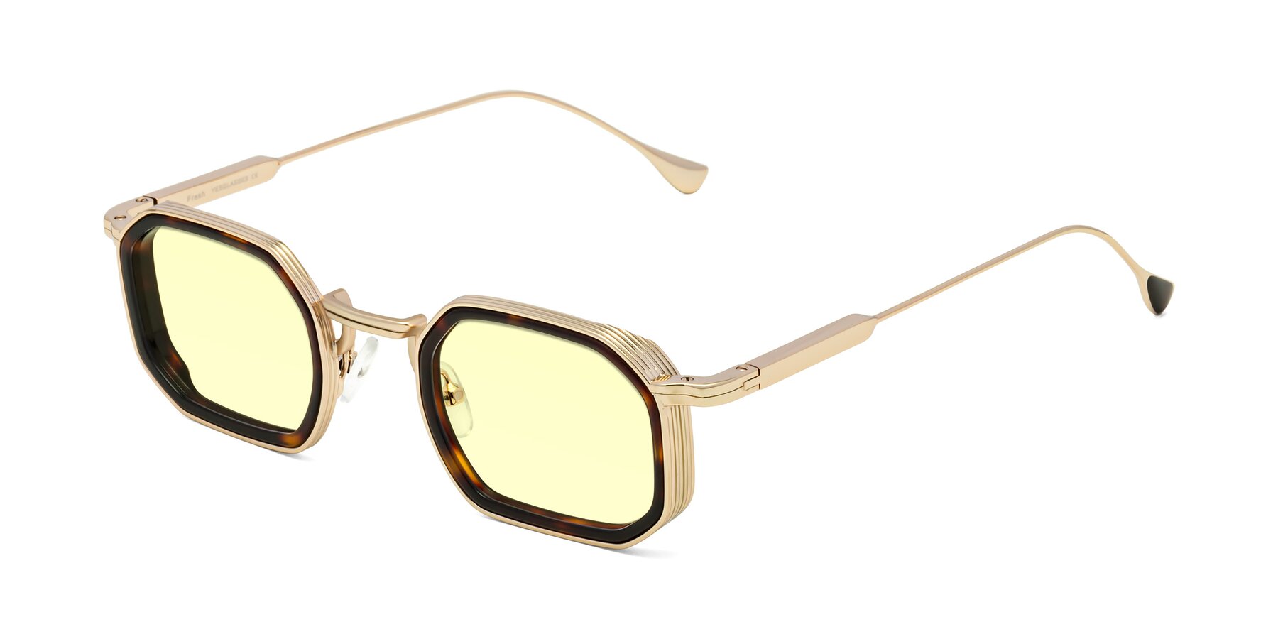 Angle of Fresh in Tortoise-Gold with Light Yellow Tinted Lenses