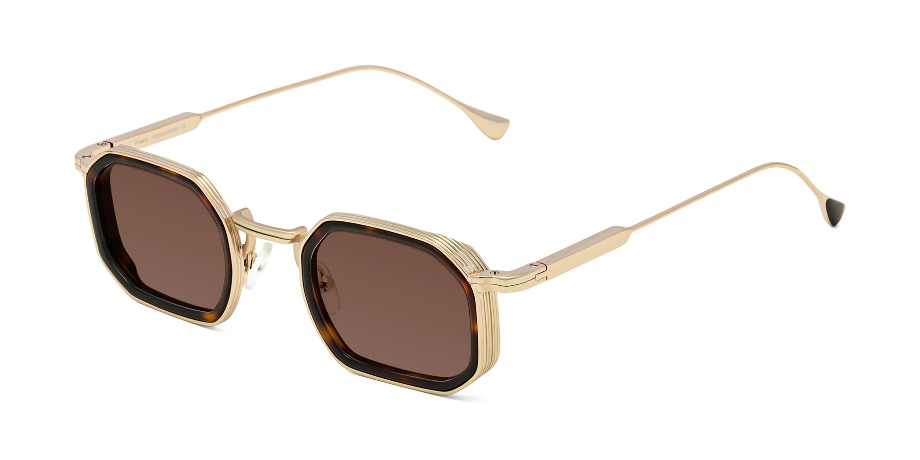 Angle of Fresh in Tortoise-Gold with Brown Tinted Lenses