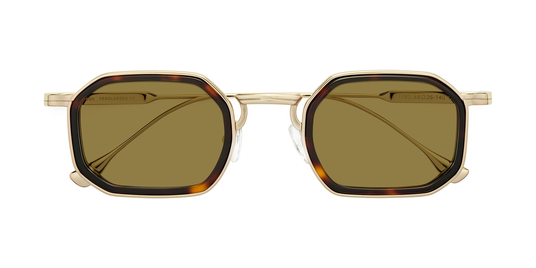 Folded Front of Fresh in Tortoise-Gold with Brown Polarized Lenses