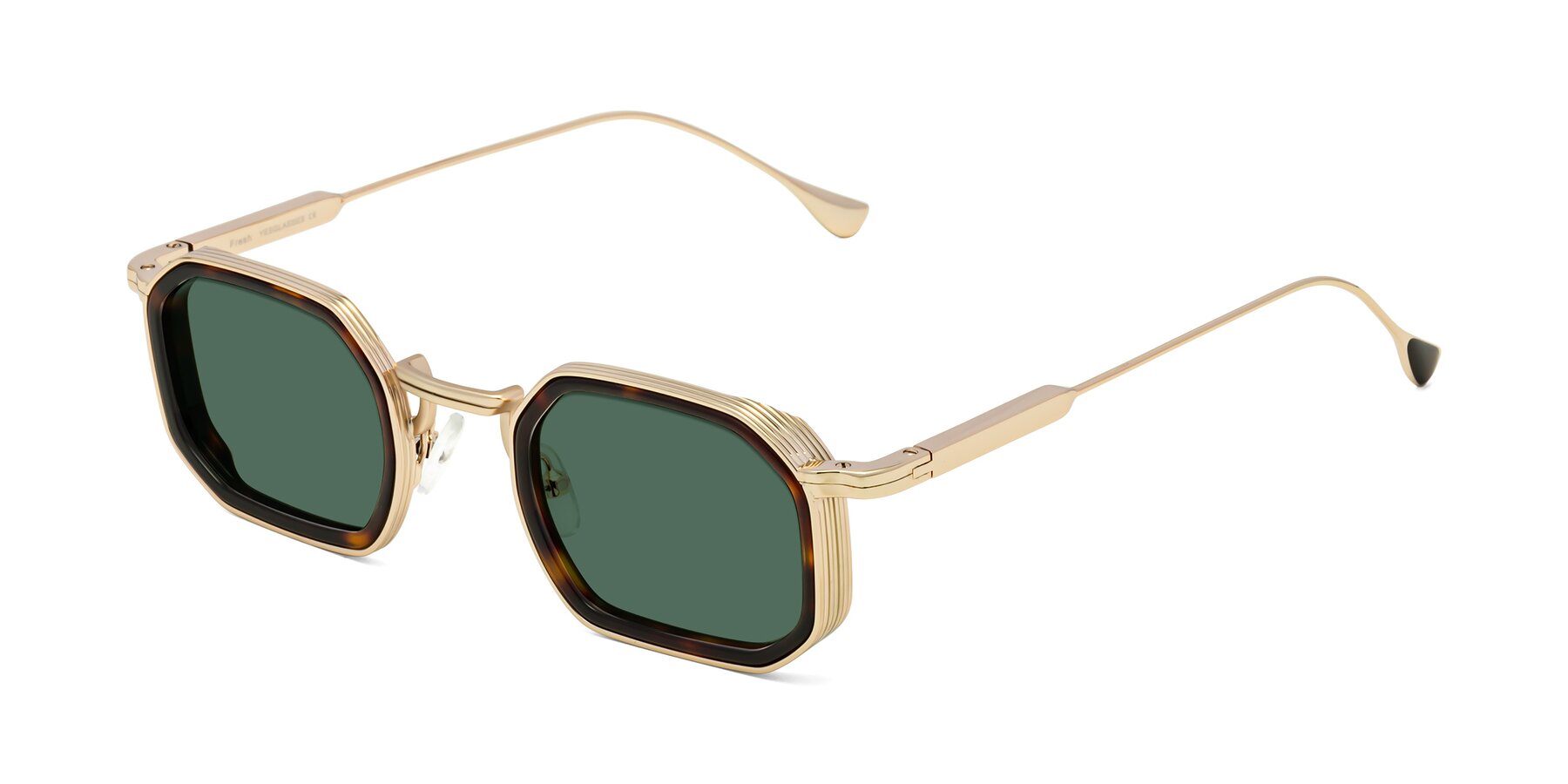 Angle of Fresh in Tortoise-Gold with Green Polarized Lenses