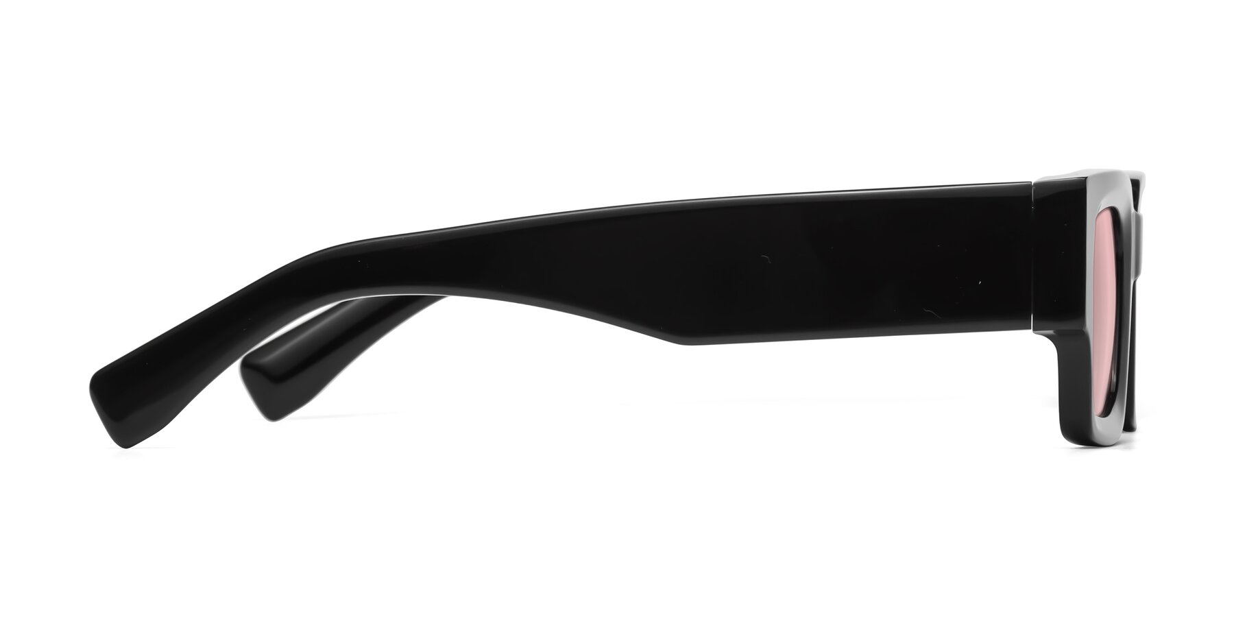 Side of Kirn in Black with Light Garnet Tinted Lenses