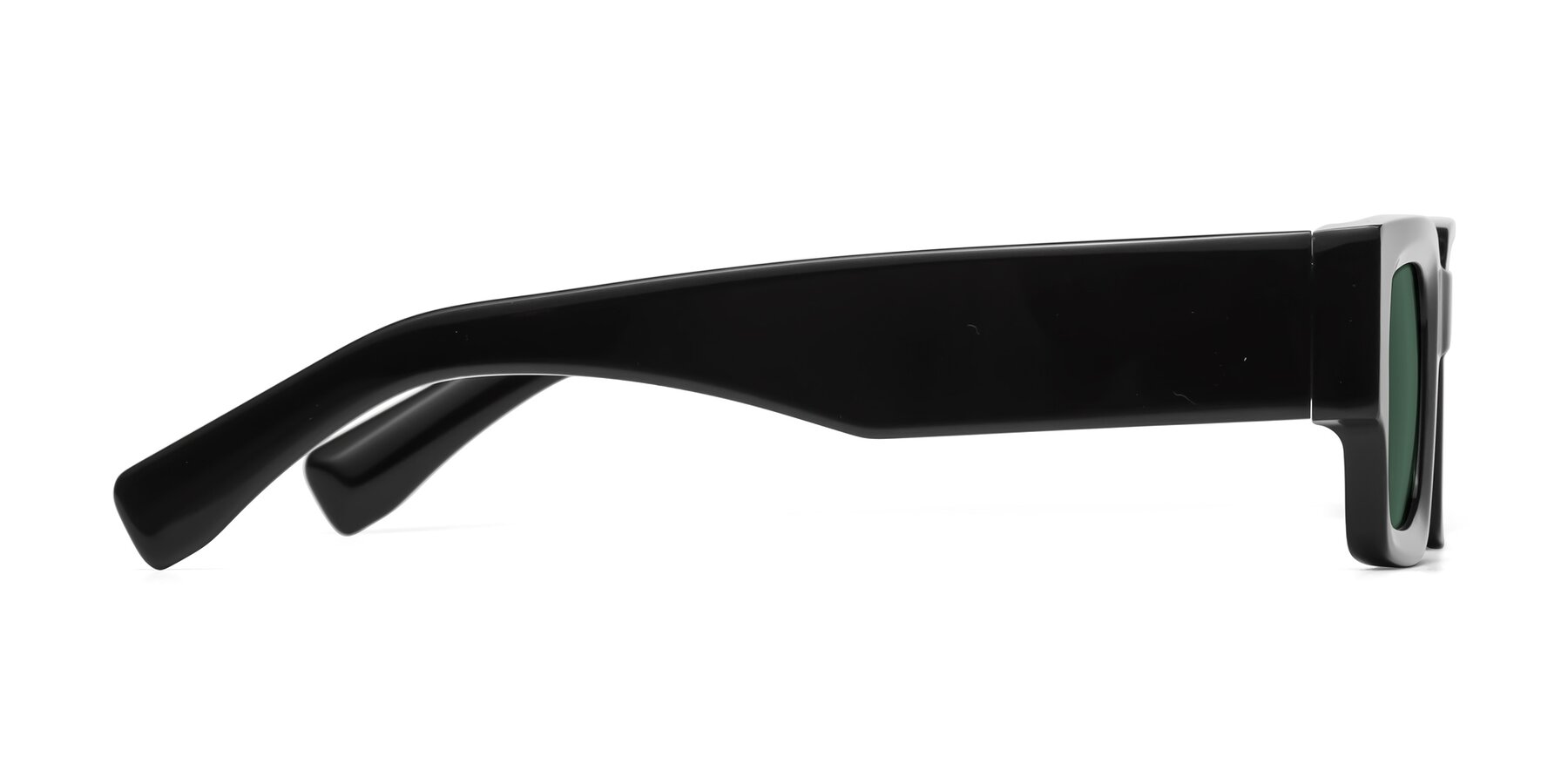 Side of Kirn in Black with Green Polarized Lenses