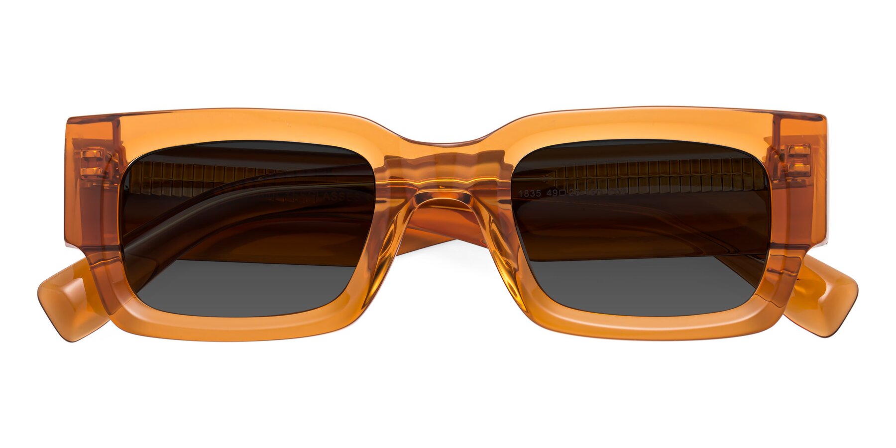 Folded Front of Kirn in Maple Syrup with Gray Tinted Lenses